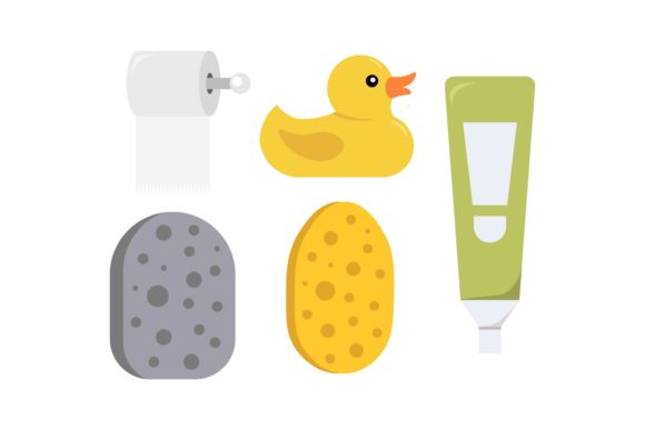 Bathroom Equipment Illustrations Set