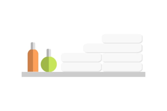 Bathroom Shelf Illustrations Vector: Graphics for Crafters