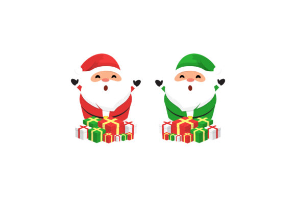 Christmas Santa Vector Set Illustrations for Brand Graphics