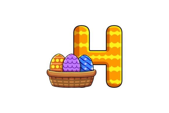 Easter Egg Alphabet H Illustrations: A Designer's Review