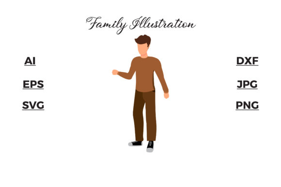 Family - Single Man Vector Graphics & Illustrations