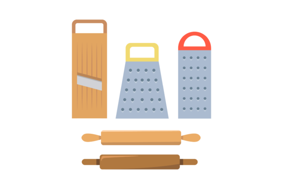 Kitchen Cooking Wares Illustrations Set: Graphics & Illustrations