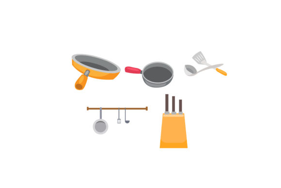 Kitchen Illustrations Vectors Set: Graphics & Illustrations Review