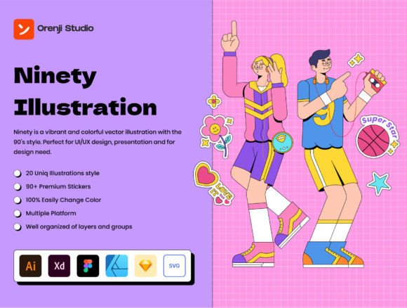Ninety Illustrations Pack: Graphics & Illustrations Review