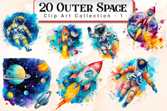 Outer Space Clipart: Graphics & Illustrations
