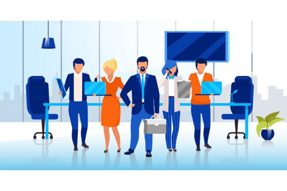 Professional Business Team Illustrations & Graphics
