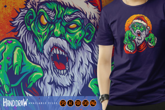 Santa Claus Scream Zombie Graphics & Illustrations Review