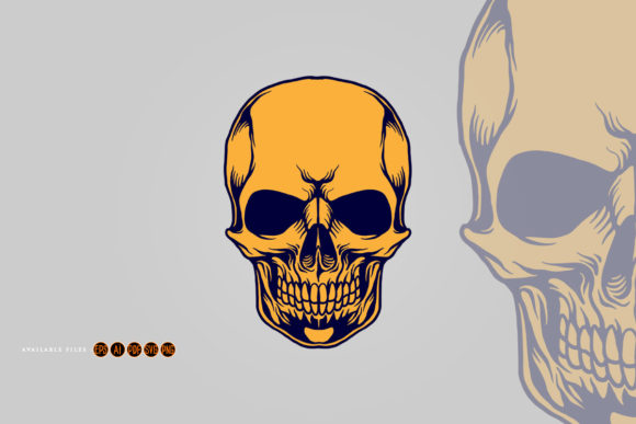 Skull Head Graphics: Simple Illustrations for Branding