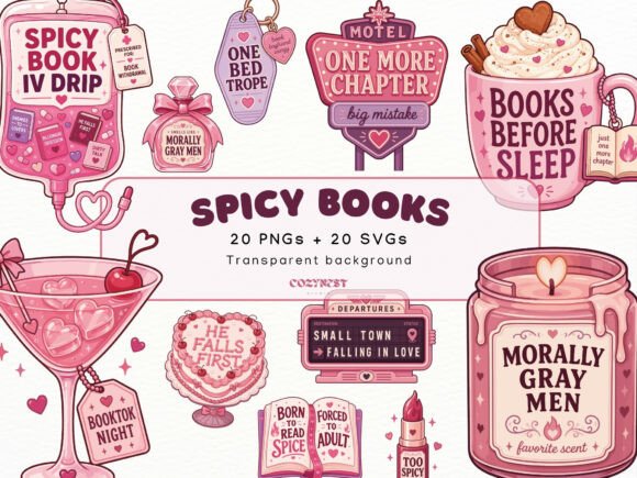 Spicy Romance Graphics: Illustrations for Designers