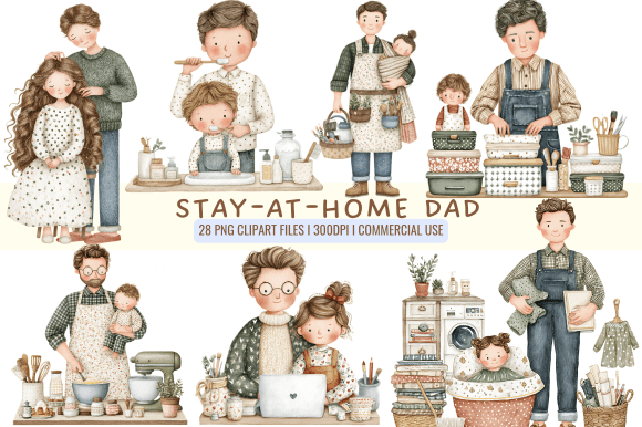 Stay-at-Home Dad Cliparts